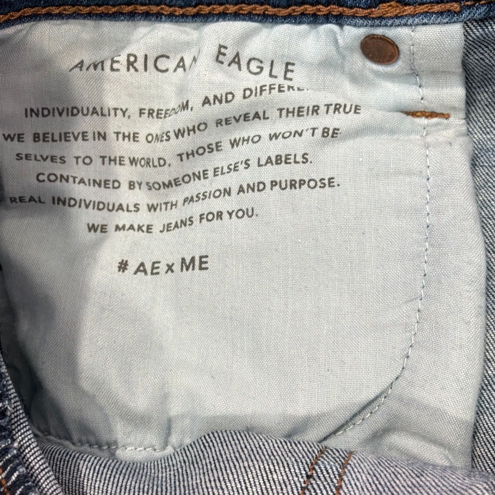 American Eagle Ne(x)t Level Stretch High Rise Skinny Distressed Jeans 6 X-Long - Picture 8 of 8